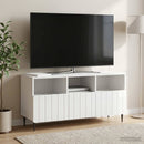 TV-skab Hvid højglans 102 x 34,5 x 50 cm Konstrueret træ