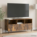 TV-skab med skuffe Røget eg 102 x 34,5 x 50 cm Konstrueret træ