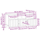 TV-skab Gammelt træ 102 x 34,5 x 50 cm Konstrueret træ