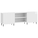 TV-skab Hvid højglans 150 x 31 x 52 cm Konstrueret træ