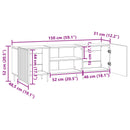 TV-skab Grå sonoma-eg 150 x 31 x 52 cm Konstrueret træ