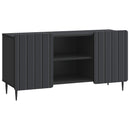TV-skab Sort 102 x 34,5 x 52 cm Konstrueret træ