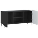TV-skab Sort 102 x 34,5 x 52 cm Konstrueret træ