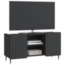 TV-skab Sort 102 x 34,5 x 52 cm Konstrueret træ