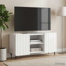 TV-skab Hvid højglans 102 x 34,5 x 52 cm Konstrueret træ