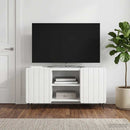 TV-skab Hvid højglans 102 x 34,5 x 52 cm Konstrueret træ