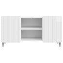 TV-skab Hvid højglans 102 x 34,5 x 52 cm Konstrueret træ