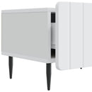 TV-skab med skuffe Hvid 147 x 34,5 x 32 cm Konstrueret træ