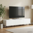 TV-skab med skuffe Hvid 147 x 34,5 x 32 cm Konstrueret træ