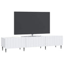 TV-skab med skuffe Hvid 147 x 34,5 x 32 cm Konstrueret træ