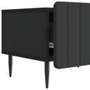 TV-skab med skuffe Sort 147 x 34,5 x 32 cm Konstrueret træ