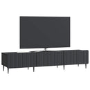 TV-skab med skuffe Sort 147 x 34,5 x 32 cm Konstrueret træ