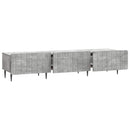 TV-skab med skuffe Betongrå 147 x 34,5 x 32 cm Konstrueret træ