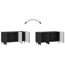 TV-skab Sort 99 x 34,5 x 52 cm Konstrueret træ