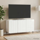 TV-skab Hvid højglans 99 x 34,5 x 52 cm Konstrueret træ