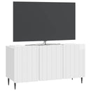 TV-skab Hvid højglans 99 x 34,5 x 52 cm Konstrueret træ