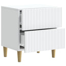 Natskab med skuffe 2 pcs Hvid 43 x 34,5 x 48 cm Konstrueret træ
