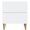 Natskab med skuffe 2 pcs Hvid 43 x 34,5 x 48 cm Konstrueret træ