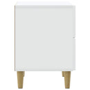 Natskab med skuffe 2 pcs Hvid 43 x 34,5 x 48 cm Konstrueret træ