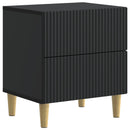 Natskab med skuffe 2 pcs Sort 43 x 34,5 x 48 cm Konstrueret træ