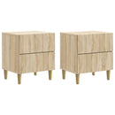 Natskab 2 pcs Sonoma-eg 43 x 34,5 x 48 cm Konstrueret træ