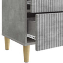 Natskab 2 pcs Betongrå 43 x 34,5 x 48 cm Konstrueret træ