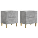 Natskab 2 pcs Betongrå 43 x 34,5 x 48 cm Konstrueret træ