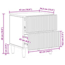 Natskab 2 pcs Betongrå 43 x 34,5 x 48 cm Konstrueret træ