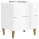 Natskab 2 pcs Hvid højglans 43 x 34,5 x 48 cm Konstrueret træ