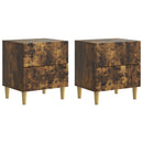 Natskab 2 pcs Røget eg 43 x 34,5 x 48 cm Konstrueret træ