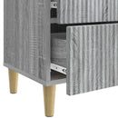 Natskab 2 pcs Grå sonoma-eg 43 x 34,5 x 48 cm Konstrueret træ