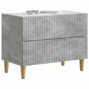 Natskab med skuffe Betongrå 62 x 34,5 x 48 cm Konstrueret træ