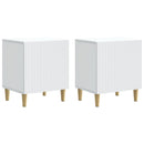 Natskab 2 pcs Hvid 43 x 34,5 x 50 cm Konstrueret træ