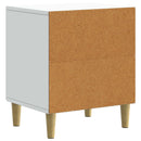 Natskab 2 pcs Hvid 43 x 34,5 x 50 cm Konstrueret træ