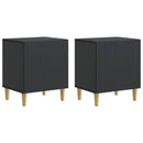 Natskab 2 pcs Sort 43 x 34,5 x 50 cm Konstrueret træ