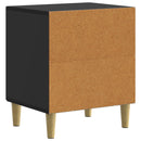 Natskab 2 pcs Sort 43 x 34,5 x 50 cm Konstrueret træ