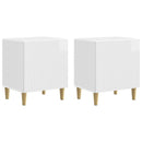 Natskab 2 pcs Hvid højglans 43 x 34,5 x 50 cm Konstrueret træ