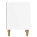 Natskab 2 pcs Hvid højglans 43 x 34,5 x 50 cm Konstrueret træ