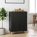 Sideboard Sort 66 x 34,5 x 90 cm Konstrueret træ