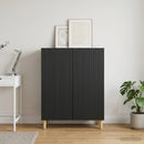 Sideboard Sort 66 x 34,5 x 90 cm Konstrueret træ