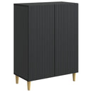 Sideboard Sort 66 x 34,5 x 90 cm Konstrueret træ