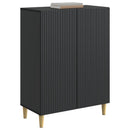Sideboard Sort 66 x 34,5 x 90 cm Konstrueret træ