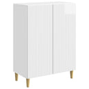 Sideboard Hvid højglans 66 x 34,5 x 90 cm Konstrueret træ