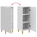 Sideboard Hvid højglans 33 x 34,5 x 90 cm Konstrueret træ