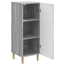 Sideboard Grå sonoma-eg 33 x 34,5 x 90 cm Konstrueret træ
