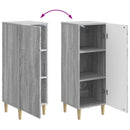 Sideboard Grå sonoma-eg 33 x 34,5 x 90 cm Konstrueret træ