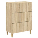 Skuffeskab Sonoma-eg 66 x 34,5 x 90 cm Konstrueret træ