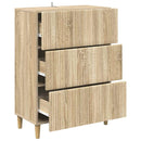 Skuffeskab Sonoma-eg 66 x 34,5 x 90 cm Konstrueret træ