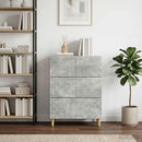 Skuffeskab Betongrå 66 x 34,5 x 90 cm Konstrueret træ