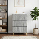 Skuffeskab Grå sonoma-eg 66 x 34,5 x 90 cm Konstrueret træ